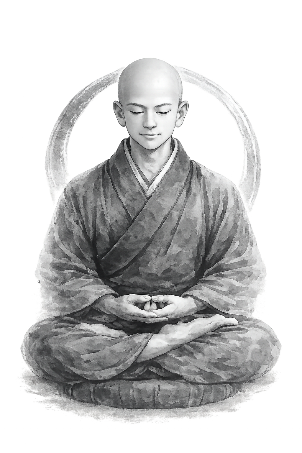 Mu, seated in meditation