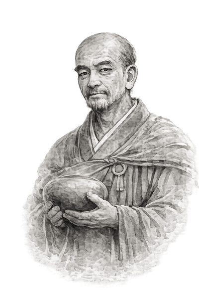 Ink portrait of Ryōkan